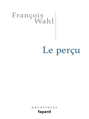 cover image of Le perçu